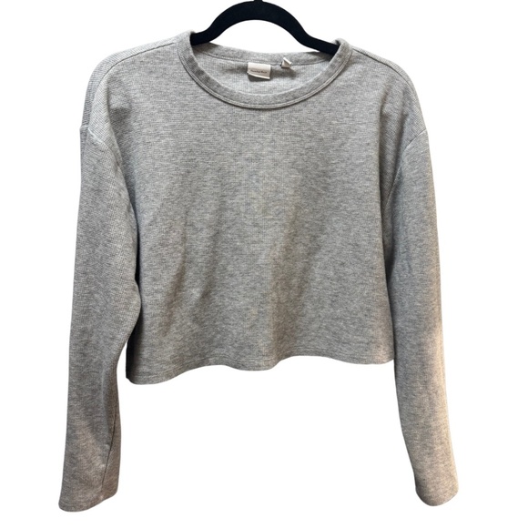 Sunday Best Tops - Gray Aritzia Sunday Best Cropped Thermal